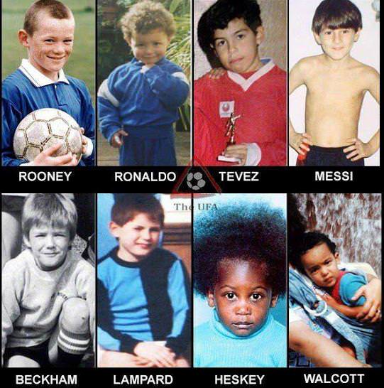 Futbolcuların çocukluk halleri