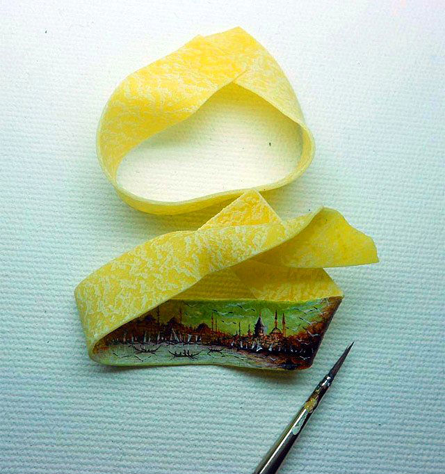 Minyatür yağlı boya çalışmaları ile İstanbul