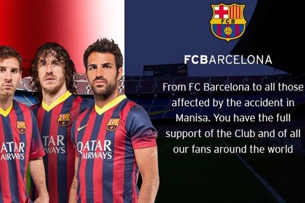 Barcelona'dan Soma mesajı