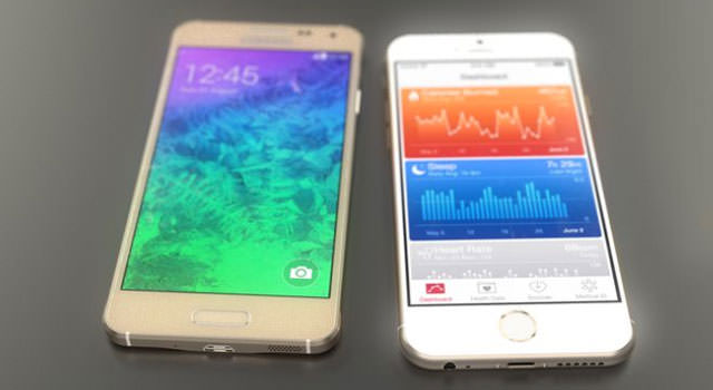 Galaxy Alpha ile iPhone 6 karşılaştırması