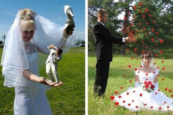 En komik düğün fotoğrafları!