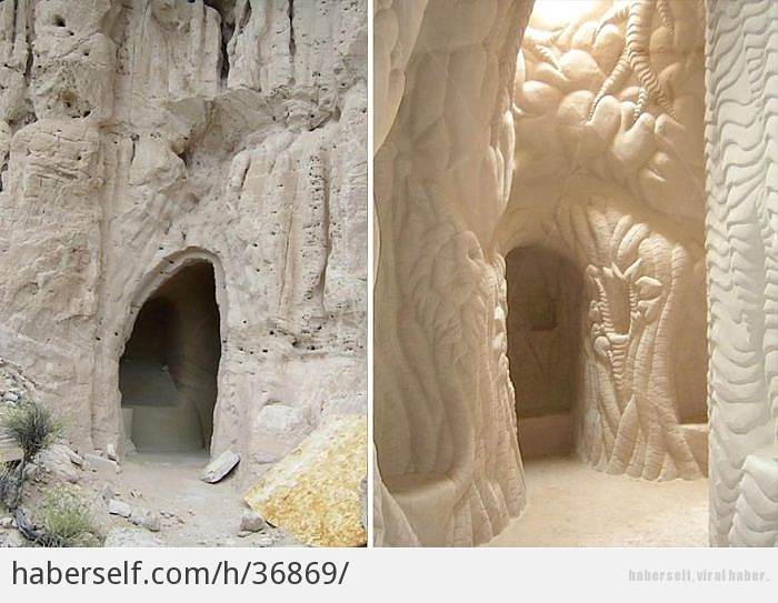 10 yılını bu mağaraya verdi