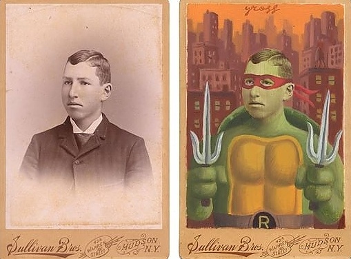 Eski fotoğraflar popüler kültür karakterleriyle birleşince