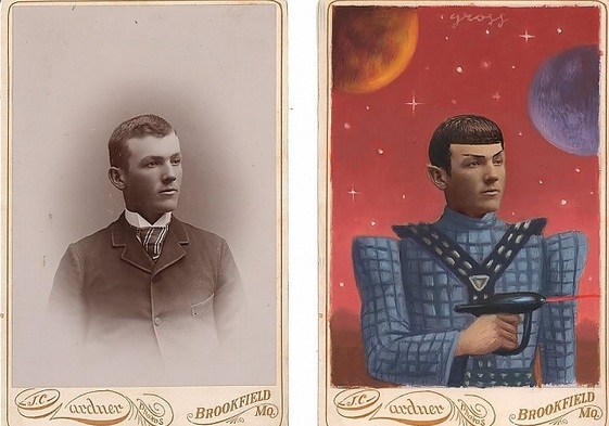 Eski fotoğraflar popüler kültür karakterleriyle birleşince