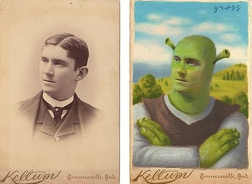 Eski fotoğraflar popüler kültür karakterleriyle birleşince