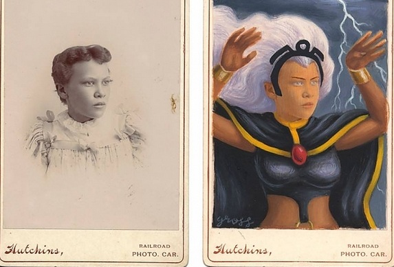 Eski fotoğraflar popüler kültür karakterleriyle birleşince