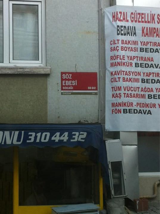 İlginç sokak isimleri