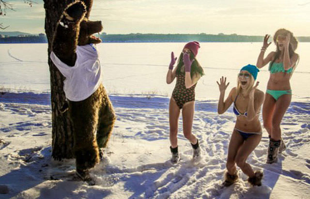 Ruslar'ın kar keyfi