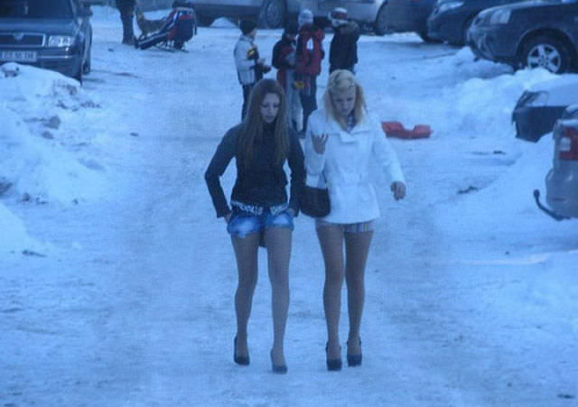 Ruslar'ın kar keyfi