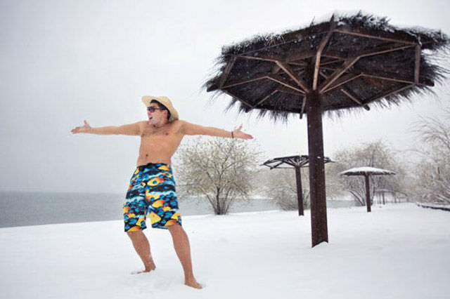 Ruslar'ın kar keyfi