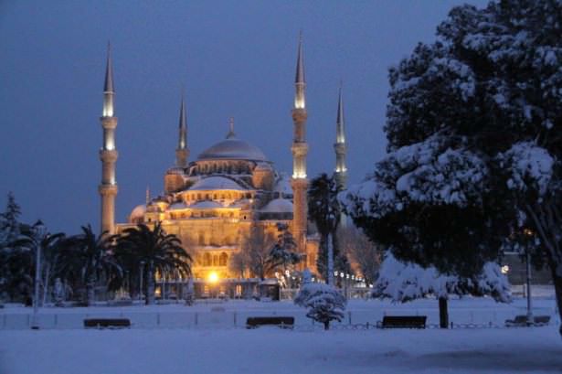 Beyaz İstanbul havadan böyle görüntülendi
