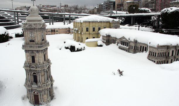 Beyaz İstanbul havadan böyle görüntülendi