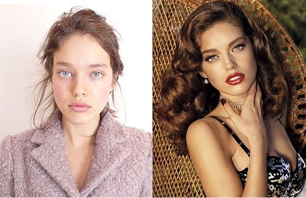 Hayalleri  Süsleyen Dünyaca Ünlü 10 Mankenin Makyajlı ve Makyajsız Fotoğrafları