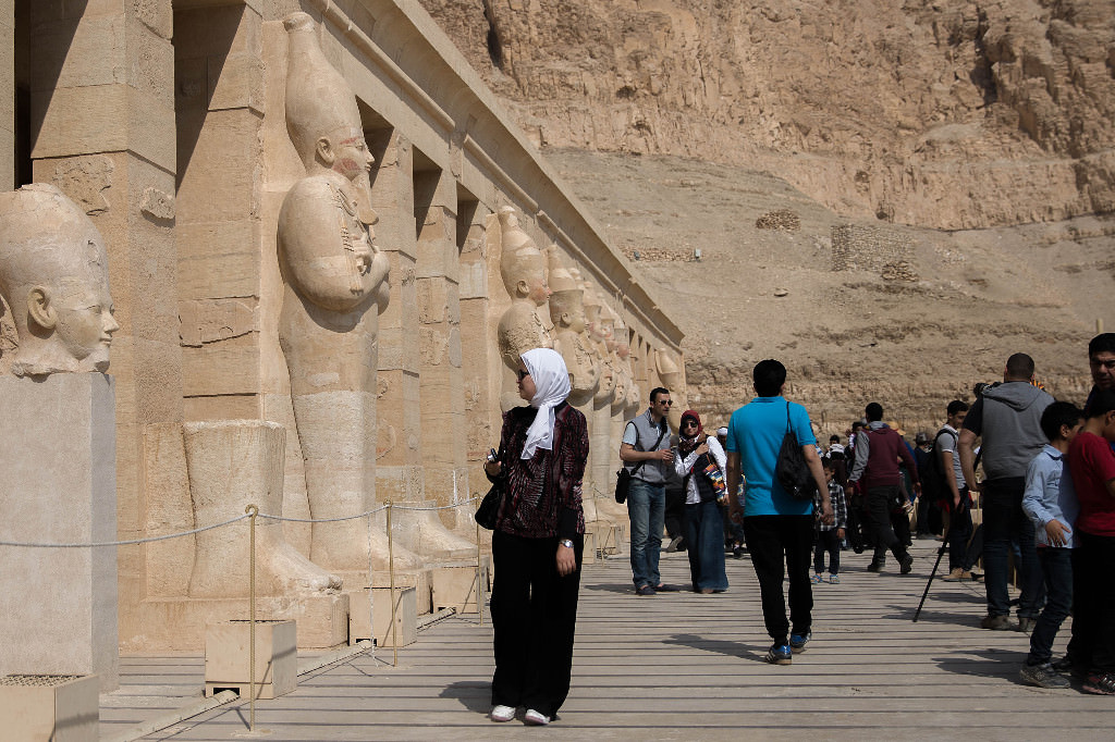Kadın firavun Hatşepsut'un tapınağı ilgi çekiyor