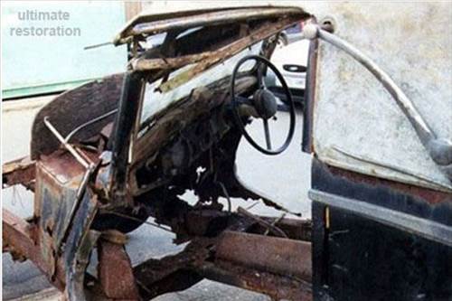 Çöplükten çıkan lüks otomobiller