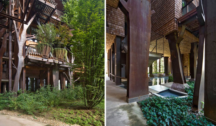 Şehrin ortasında 'ağaç apartman'