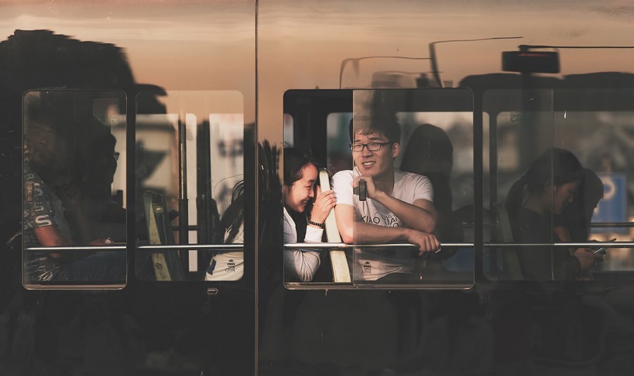 Otobüs yolculuğu sırasında çekilen fotoğraflar