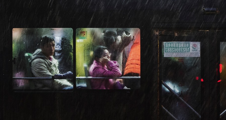 Otobüs yolculuğu sırasında çekilen fotoğraflar