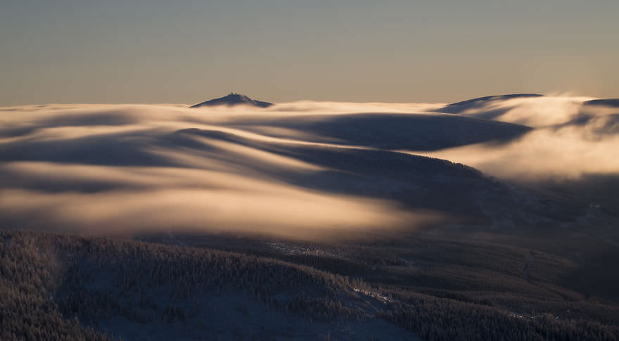 Polonya dağlarından muhteşem manzaralar