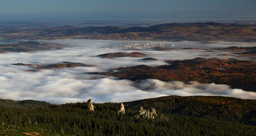 Polonya dağlarından muhteşem manzaralar
