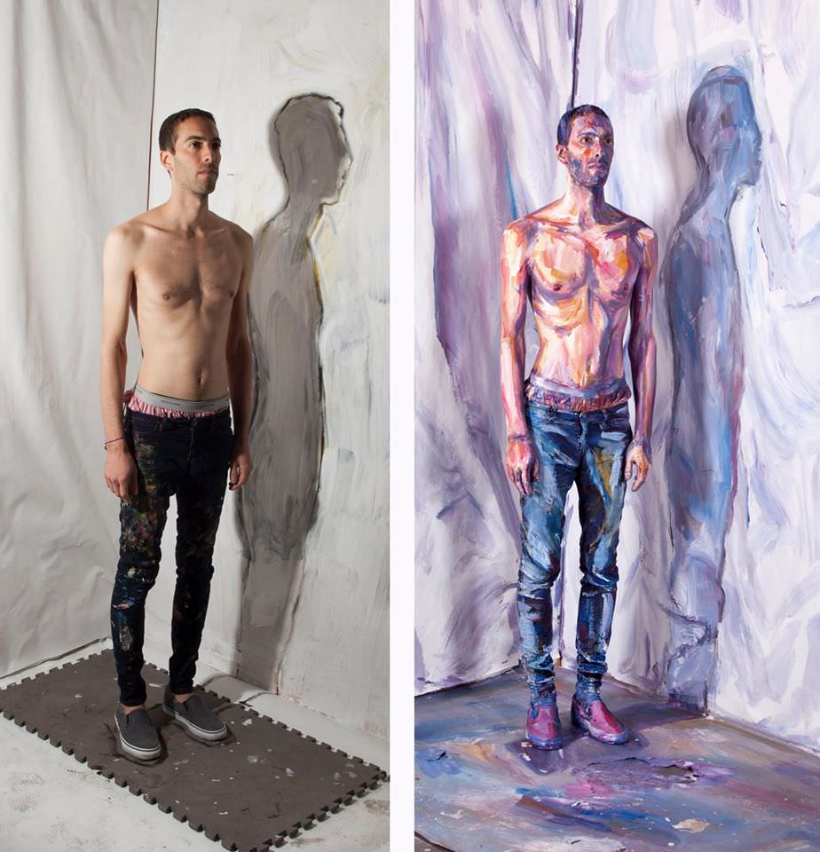 İnsanları boyayan kadın