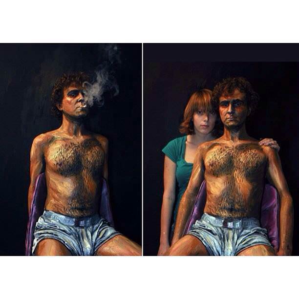 İnsanları boyayan kadın