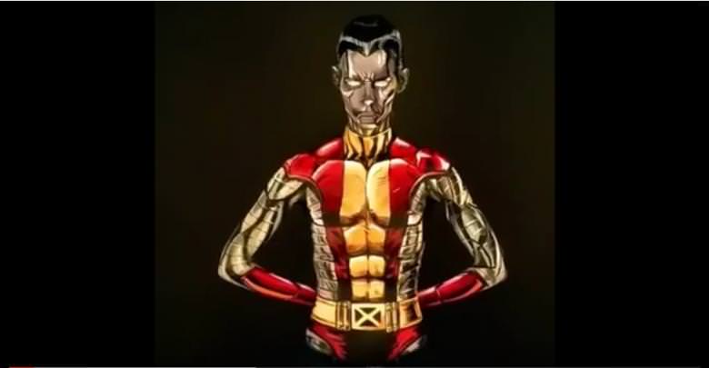 Vücudunu boyayıp kendini çizgi kahramanlara dönüştüren manken