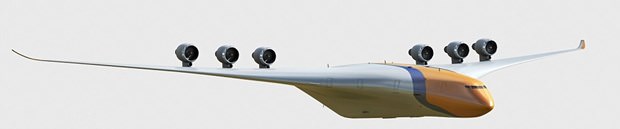 1000 yolculu, barlı ve penceresiz konsept uçak