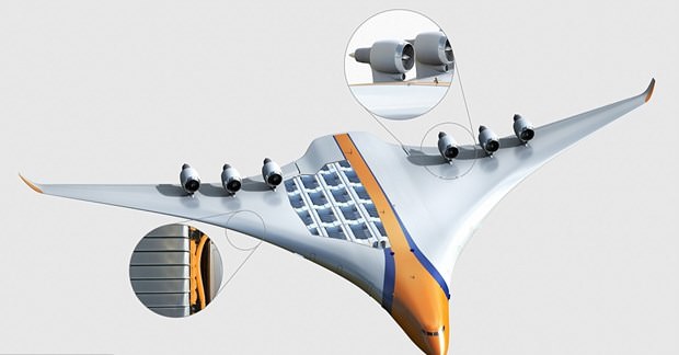 1000 yolculu, barlı ve penceresiz konsept uçak