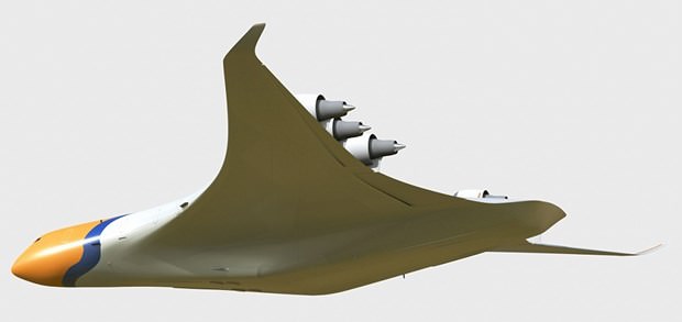 1000 yolculu, barlı ve penceresiz konsept uçak
