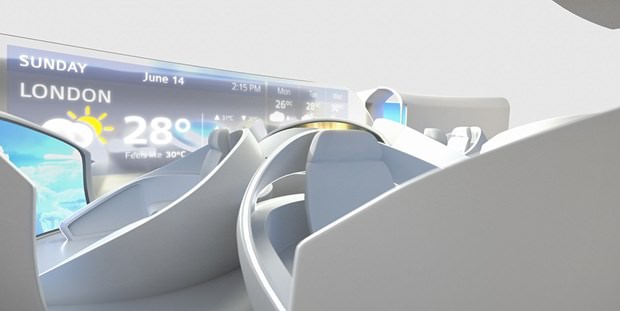 1000 yolculu, barlı ve penceresiz konsept uçak