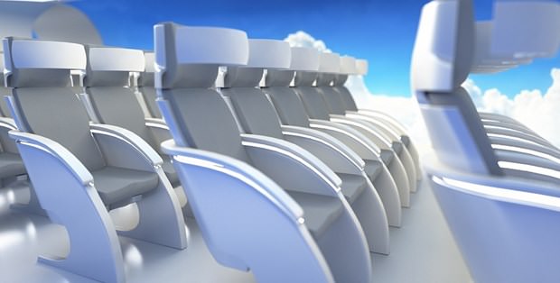 1000 yolculu, barlı ve penceresiz konsept uçak