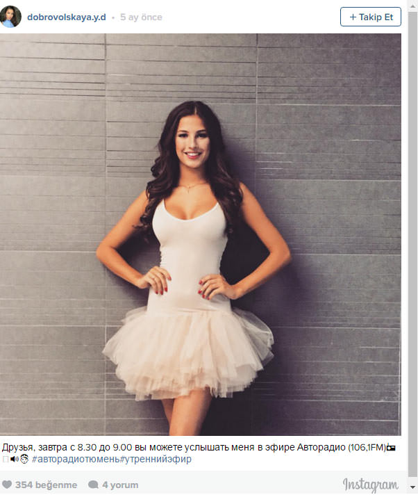 2016 Rusya Güzeli Seçildi: Yana Dobrovolskaya