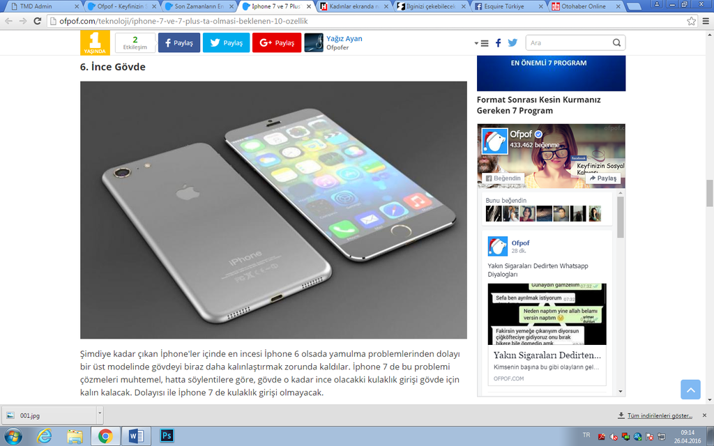 Iphone 7 ve 7 Plus'ta olması beklenen 10 özellik