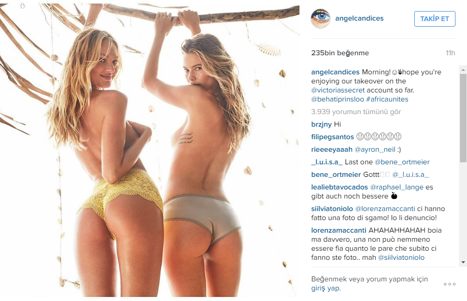 Seksi melek Candice Swanepoel instagram paylaşımları