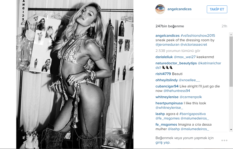 Seksi melek Candice Swanepoel instagram paylaşımları