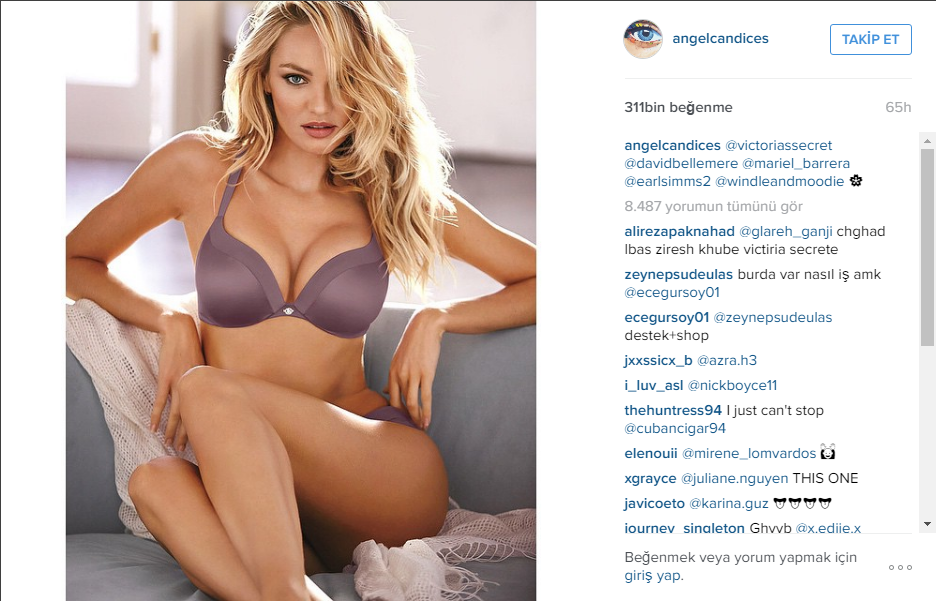 Seksi melek Candice Swanepoel instagram paylaşımları