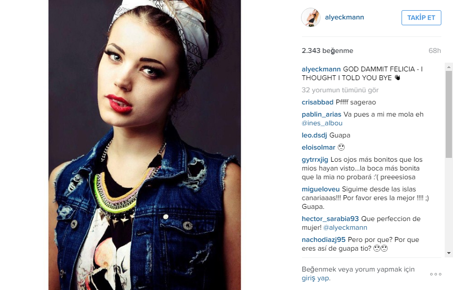 Güzelliği ile gönüllerde taht kuran Aly Eckmann