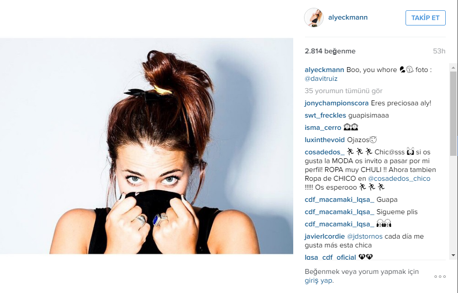 Güzelliği ile gönüllerde taht kuran Aly Eckmann