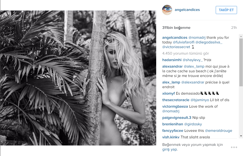 Seksi melek Candice Swanepoel instagram paylaşımları