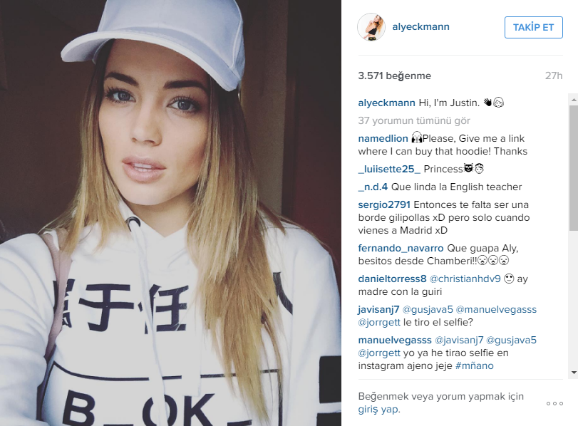 Güzelliği ile gönüllerde taht kuran Aly Eckmann