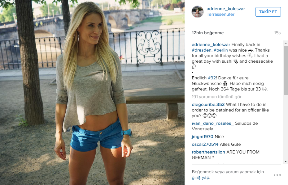 İnstagramin yeni fenomeni: Alman polis Adrienne Koleszar