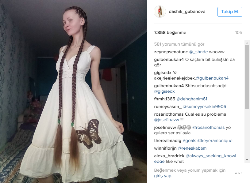 Modern çağın Rapunzeli : Dashik Gubanova