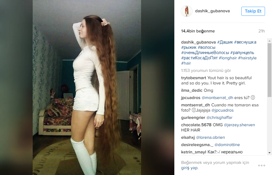 Modern çağın Rapunzeli : Dashik Gubanova