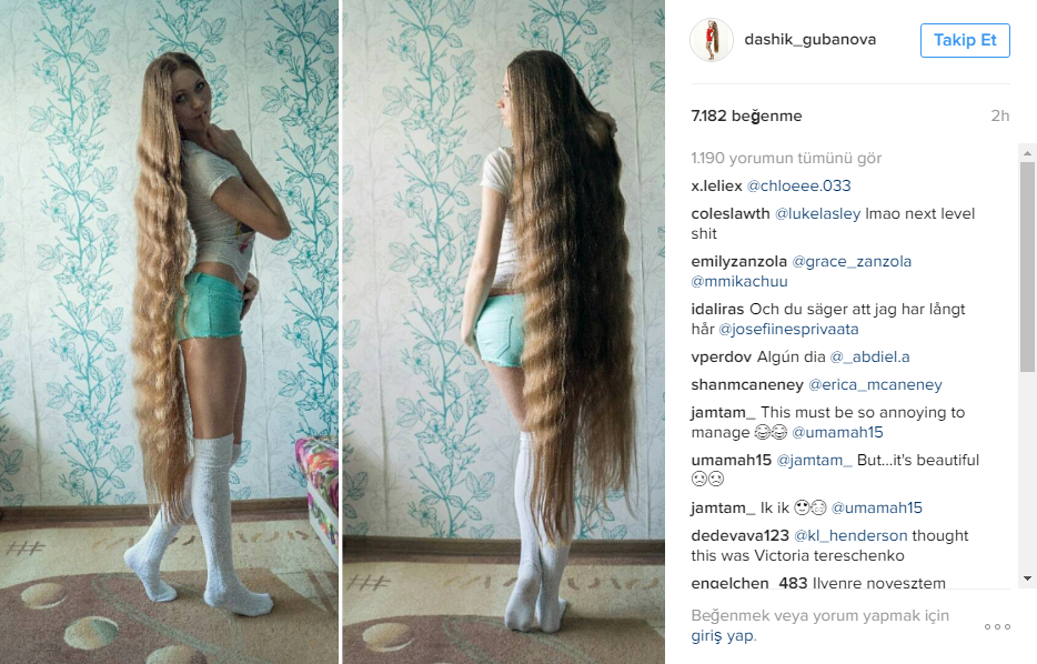 Modern çağın Rapunzeli : Dashik Gubanova