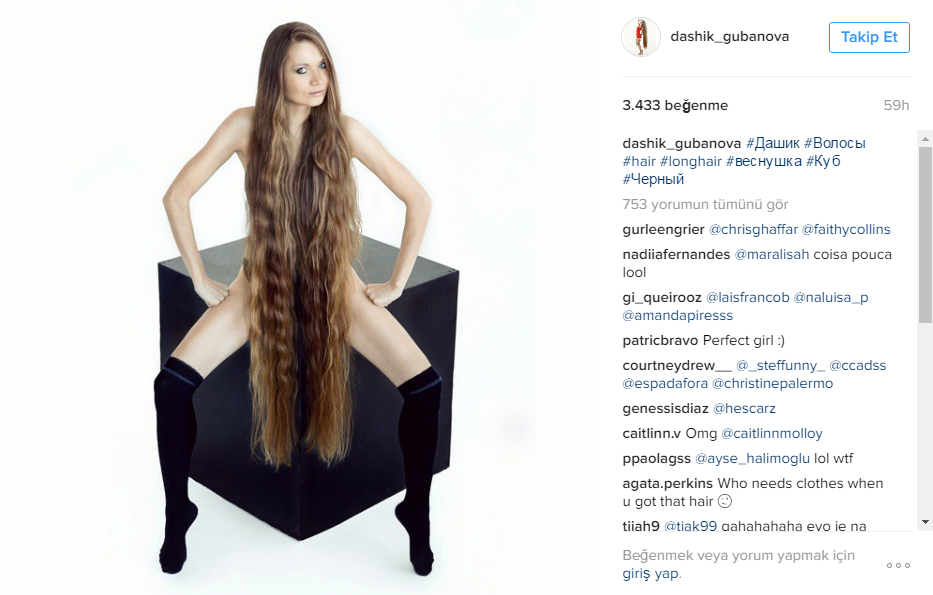 Modern çağın Rapunzeli : Dashik Gubanova