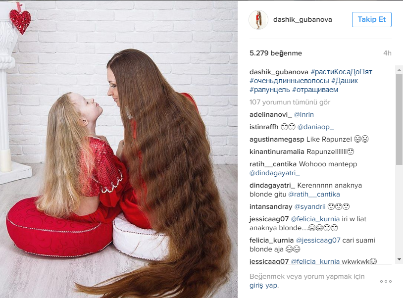 Modern çağın Rapunzeli : Dashik Gubanova