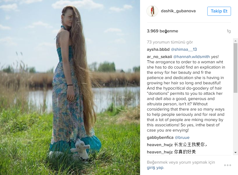 Modern çağın Rapunzeli : Dashik Gubanova