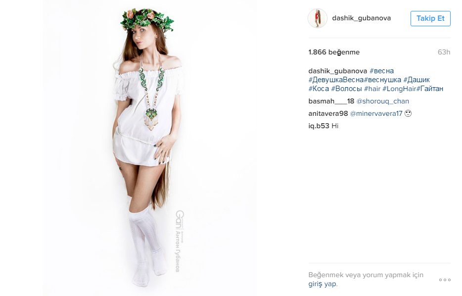 Modern çağın Rapunzeli : Dashik Gubanova