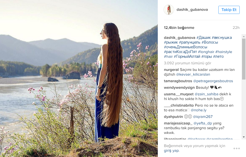 Modern çağın Rapunzeli : Dashik Gubanova